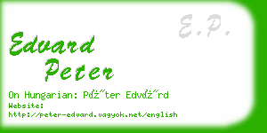 edvard peter business card